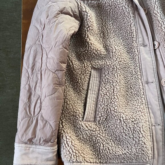 Madewell Mauve Quilted Sherpa Jacket - Picture 3 of 6